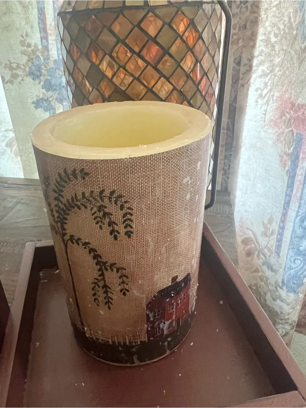 Warm cream color Star & House Accent Lamp - Home Accents